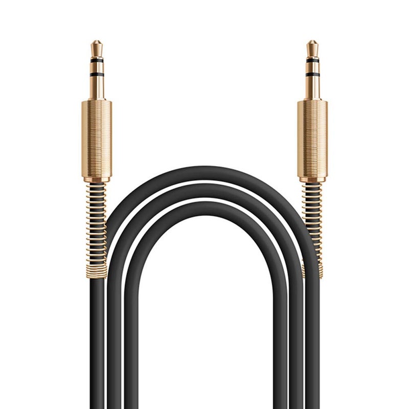 JacobsParts 2-Pack 3ft Aux Cable 3.5mm 1/8" Male to Male Stereo Auxiliary Audio Cord (Black) - Image 1